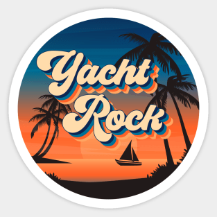 Yacht Rock Circle Sticker